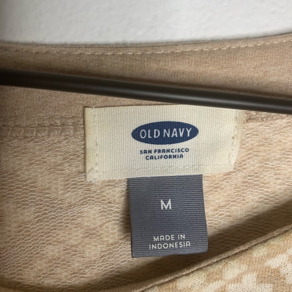 Old Navy Beige Aztec Print Pullover Sweater Medium - Picture 5 of 7